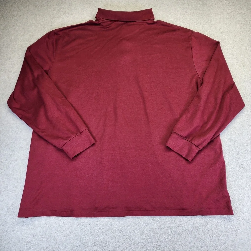 Polo Ralph Lauren Men's 3XLT‎ Long Sleeve Polo Shirt Burgundy Classic Fit